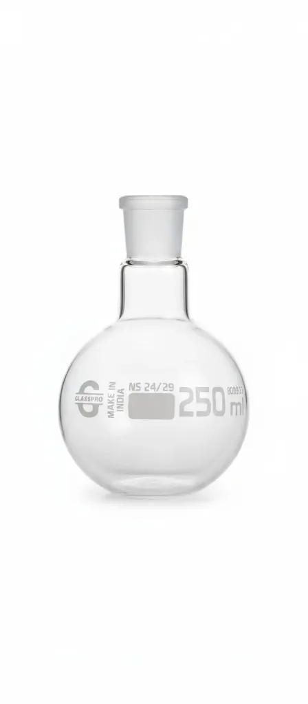 Round Bottom Flask, Standard Joint "Glasspro Logo"